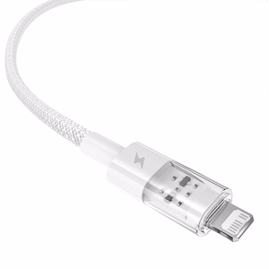Baseus Gem USB-A kuni Lightning 2.4A kiirlaadimiskaabel 1 m, valge