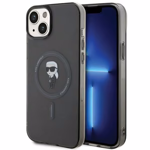 KARL LAGERFELD ümbris jaoks IPHONE 15 Plus KLHMP15MHFCKNOK (Ikonik + MAG) must