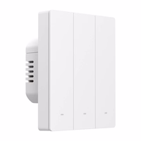 SONOFF M5-3C-80W WiFi Matter nutikas seina lüliti (3-channel, jaoks raam)