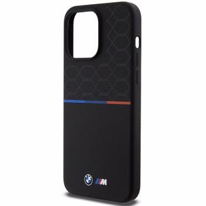 BMW M Silicone Pattern MagSafe чехол для iPhone 15 Pro Max - чёрный