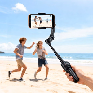 Gimbal 3-telje stabiliseerimise ja kaugjuhtimispuldiga Hoco K91 must