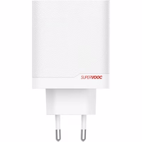 Laadija OnePlus SuperVOOC 120W USB-C/USB-A + USB-C USB-C kaabel valge