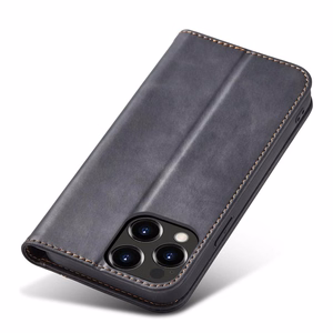 Magnet Fancy Case juhul iPhone 14 Plus flip cover rahakott seisma must