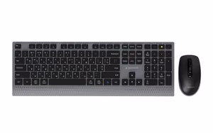 Беспроводной комплект клавиатуры и мыши Gembird (KBS-WPS-02-CYRL) – Bluetooth, кириллическая раскладка, чёрный