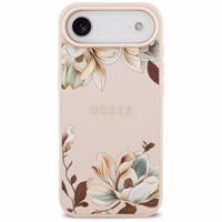 Guess Grained Flowers Classic Logo MagSafe iPhone Air Ümbris - Roosa
