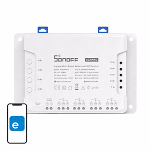 SONOFF Smart 4-Channel Switch Wi-Fi with RF433MHz Control