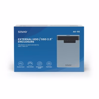 Savio 2,5" väline HDD/SSD korpus, USB 3.0, läbipaistev, AK-66