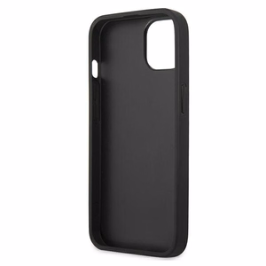 Karl Lagerfeld Leather Ikonik Karl's Head Metal Case for iPhone 13 mini - Blue