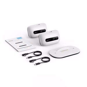 BoboVR BM60-2 6500 mAh akukomplekt, 2 tk, mudelitele BoboVR M3 Pro+ ja BoboVR M3, koos laadimisjaamaga, valge