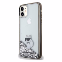 KARL LAGERFELD ümbris jaoks IPHONE 11 KLHCN61LKCNSK (Liquid Glitter C) läbipaistev