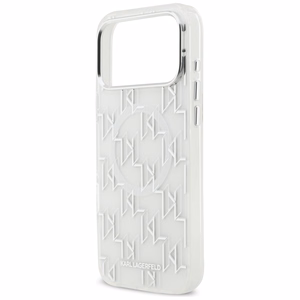 Karl Lagerfeld IML KL Monogram MagSafe Ümbris jaoks iPhone 17 Pro Max - Valge