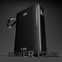 Powerbank SBS 20000 mAh 20W sisseehitatud USB-C kaabli ja digitaalse ekraaniga - must