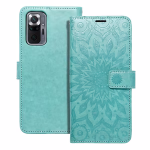MEZZO Book ümbris jaoks XIAOMI Redmi Note 10 Pro mandala roheline