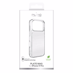 Puro Plate Mag чехол iPhone 17 Pro совместим с MagSafe - белый