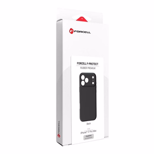 Чехол для iPhone 17 Pro Max / 18 Pro Max (низкий бортик камеры) Forcell F-Protect Rubber Premium, совместимый с MagSafe, черный