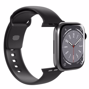 Силиконовый ремешок Puro Icon для Apple Watch 38 / 40 / 41 мм - чёрный (2 шт.)