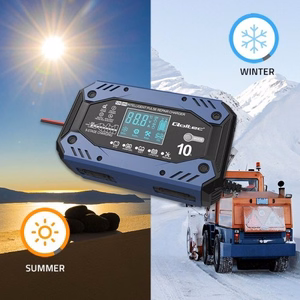 Qoltec 52482 sõiduki akulaadija 12/24 V must, sinine