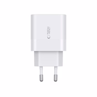 Tech-Protect C20W 2x USB-C PD 20W laadija with USB-C / USB-C kaabel - valge