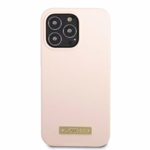 Guess GUHMP13LSPLP iPhone 13 Pro / 13 6.1" розовый/розовый жёсткий чехол Silicone Logo Plate MagSafe