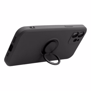 Silikoonist Ring ümbris mudelile iPhone 17 Pro Max / 18 Pro Max – must