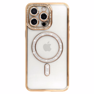 Bling Magsafe Ümbris jaoks Iphone 16 kuldne