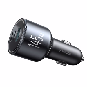 Joyroom JR-CCN07 145W Автомобильное зарядное устройство 2xUSB-C USB-A + Кабель USB-C 100W - тёмно-серый