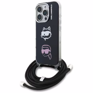 Karl Lagerfeld IML Crossbody Karl&Choupette Head Ümbris for iPhone 16 Pro Max - must
