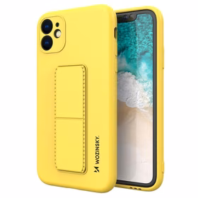 Wozinsky Kickstand Case silikoonist ümbris koos stendiga Samsung Galaxy A72 4G kollane