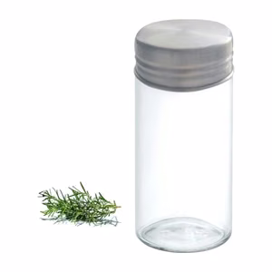 Küchenprofi klaasist maitseainepurk roostevabast terasest kaanega, 9,3 × 4 cm