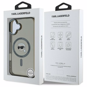 Karl Lagerfeld IML Metal Karl Head MagSafe iPhone 16 Plus Ümbris - must