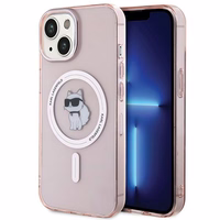 Karl Lagerfeld IML Choupette MagSafe ümbris jaoks iPhone 15 - roosa