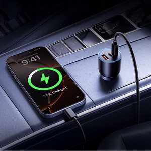 Orico PowerLink 165W USB-A + 2x USB-C autolaadija - must