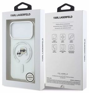 Чехол Karl Lagerfeld IML K&CH Heads Metal Frame MagSafe для Apple iPhone 17 Pro Max