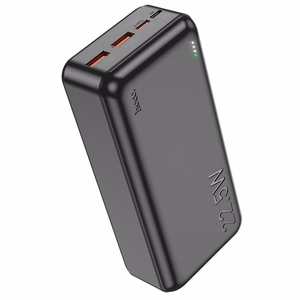 External battery Akupank Hoco J101B PD 20W+Quick Charge 3.0 22.5W 30000mAh must