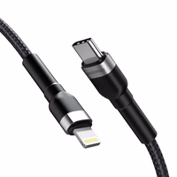 Wozinsky WNBCL2 Lightning / USB-C PD 30W kaabel 2 m - must