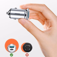 Autolaadija Joyroom "C-A45" Hall (1xUSB / 1xUSB-C / 20W)