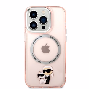 KARL LAGERFELD KLHMP14XHNKCIP IPHONE 14 PRO MAX 6.7 "ÜMBRIS ROOSA/ROOSA ICONIC KARL & CHUPETTE MAGSAFE