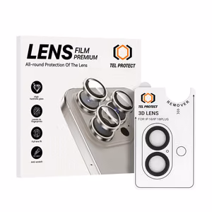 Tempered glass Tel Protect 3D Lens on camera jaoks Iphone 16/16 Plus must (lens 2 pieces)