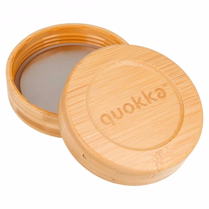 Quokka Deli Food Jar 500 ml borosilikaatklaasist toidunõu, puidusüü muster