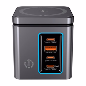 Blitzwolf BW-i113 GaN, USB-A, 3xUSB-C, 105W mains laadija