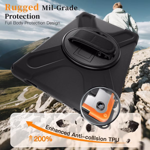 JM Rugged Case Grip ümbris Samsung Galaxy Tab A11+ rihmaga must