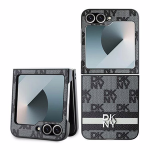 DKNY Checkered Pattern Printed Stripes чехол для Samsung Galaxy Z Flip 6 - чёрный