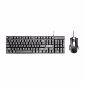 ART komplekt juhe klaviatuur USB A QWERTY koos light + juhe hiir USB A koos light AK-50 must