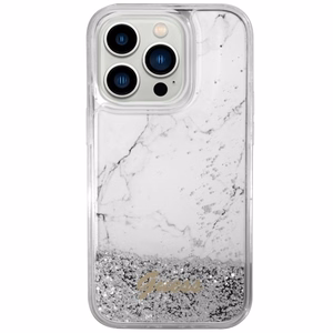 Guess GUHCP14LLCSGSGH iPhone 14 Pro 6.1" white/white hardcase Liquid Glitter Marble