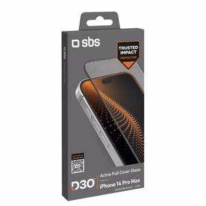 SBS D3O Закалённое стекло с рамкой для iPhone 14 Pro Max
