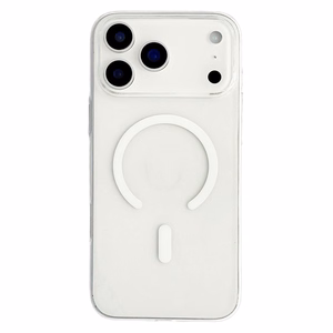 Läbipaistev valge MagSafe-ühilduv PC-ümbris iPhone 18 Pro / 17 Pro jaoks