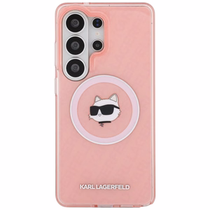 Karl Lagerfeld IML Repeated Choupette MagSafe Ümbris for Samsung Galaxy S26 Ultra - roosa