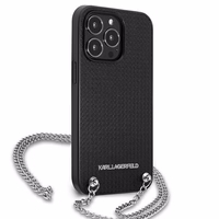 Karl Lagerfeld Leather Textured and Chain Ümbris jaoks iPhone 13 Pro Max 6.7" - must