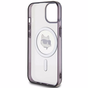 Karl Lagerfeld KLHMP15SHCHNOTK iPhone 15 6.1" läbipaistev hardcase IML Choupette`s Head MagSafe