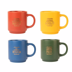Harry Potter Hogwarts Houses keraamiliste kruuside komplekt alusega, 4 tk, 300 ml